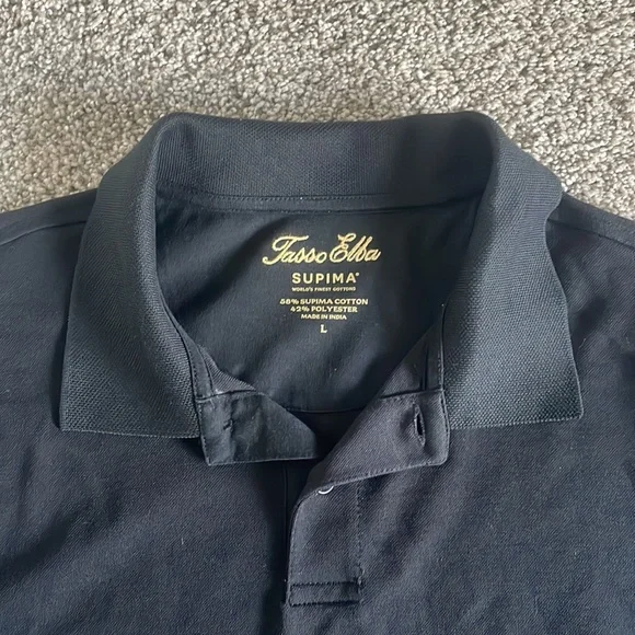 Tasso Elba Supima Long Sleeve Cotton Polo - Picture 2 of 7